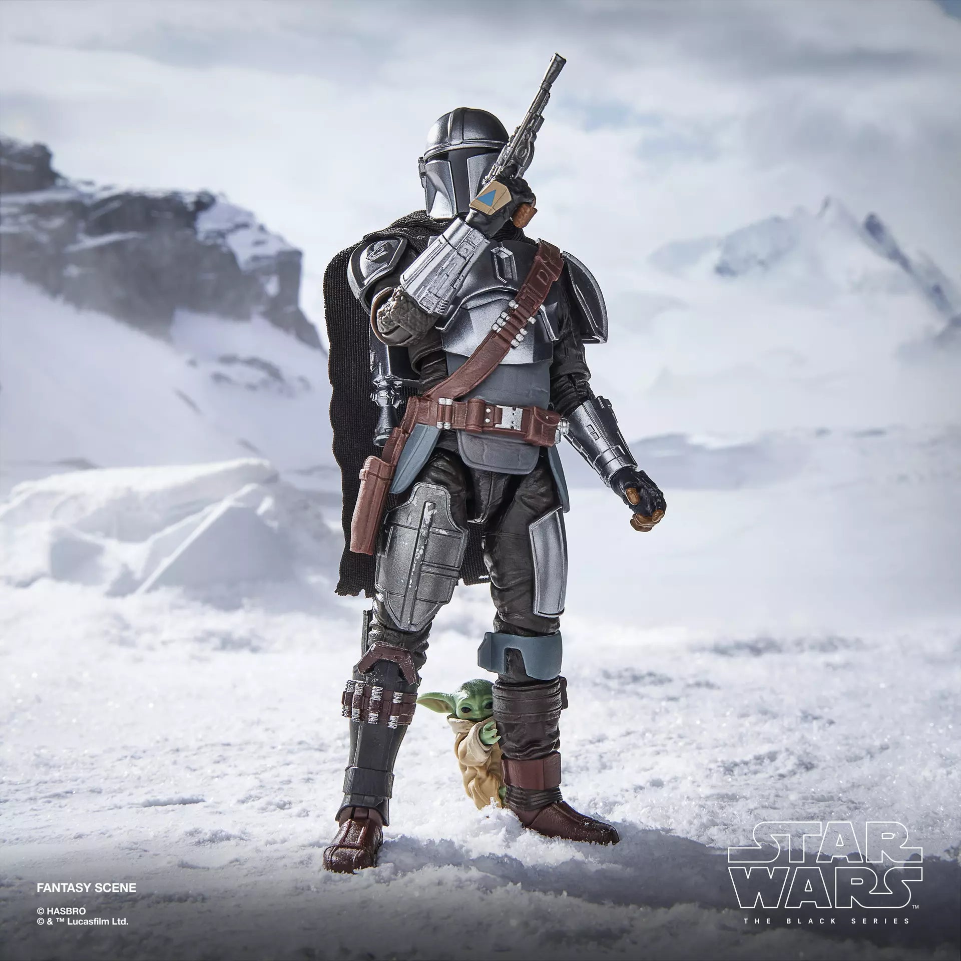 Pré-venda - Figura Mandalorian & Grogu - Star Wars Deluxe - Hasbro