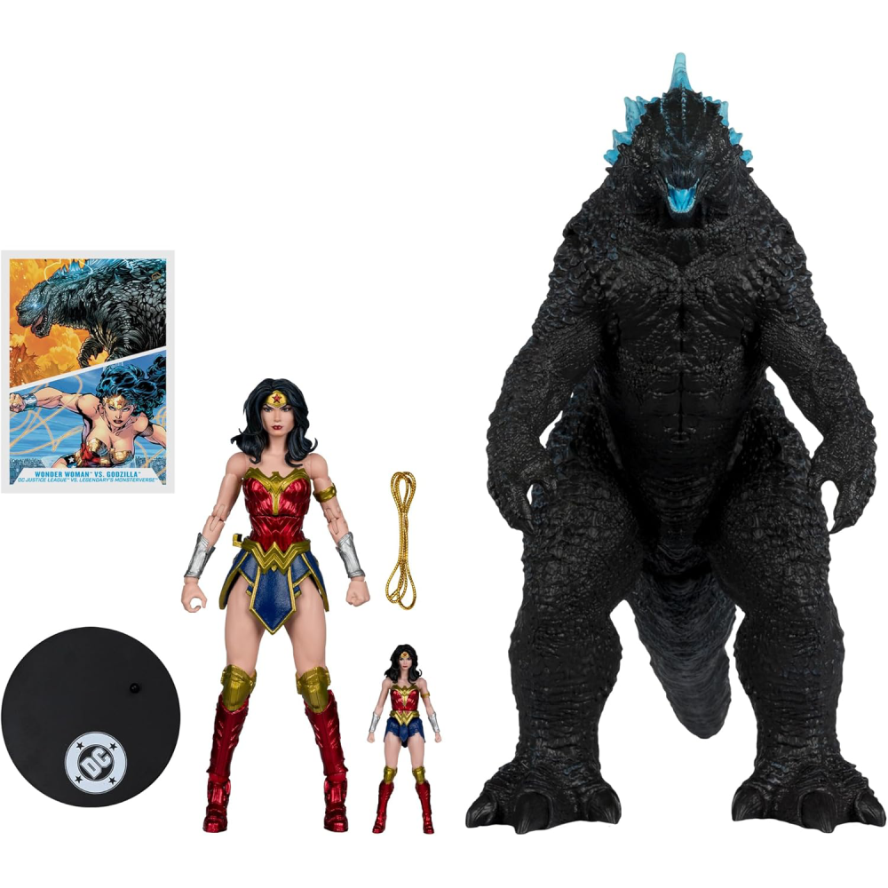 Figura Wonder Woman vs Atomic Blast Godzilla – Justice League x Monsterverse – 2PK – McFarlane