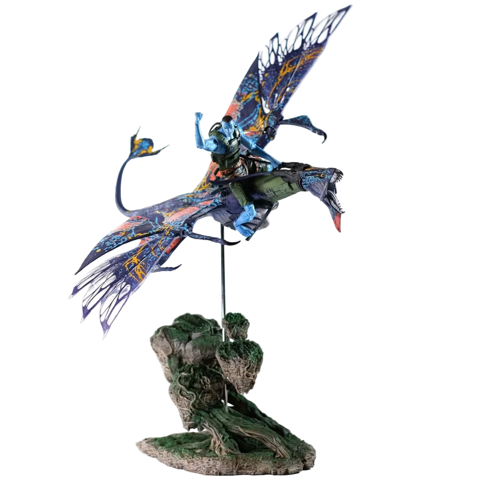 Figura Quaritch & Banshee (Gold Label)(SDCC) – Avatar 2 O Caminho da Água – DLX Mega Banshee & Rider – McFarlane