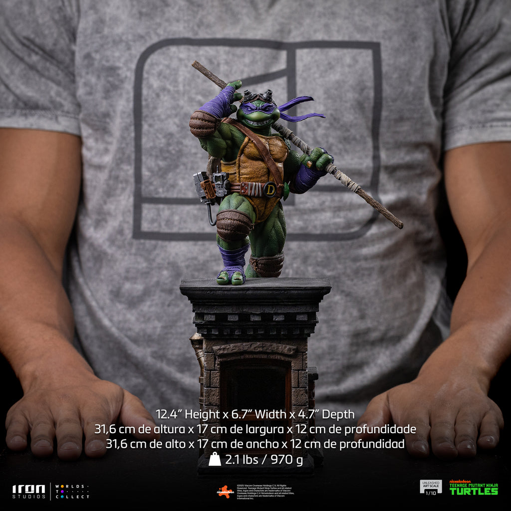 Estátua Donatello - Teenage Mutant Ninja Turtles - Unleashed Art Scale 1/10 - Iron Studios