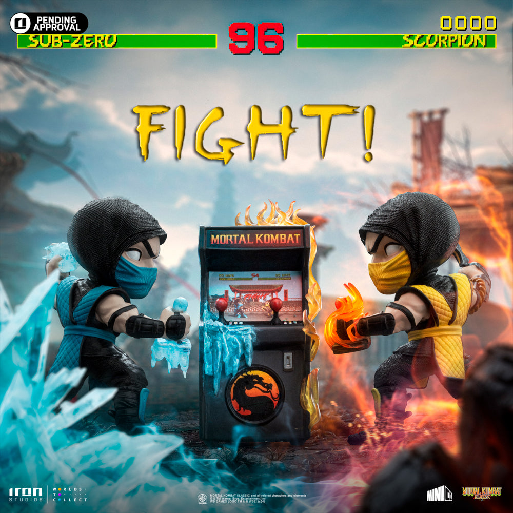 Estátuas Scorpion vs Sub-Zero Arcade Set Event Exclusive - Mortal Kombat - Minico - Iron Studios