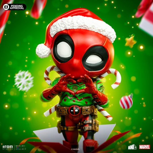 Estátua Deadpool Holidays Ver - Marvel Comics - MiniCo - Iron Studios