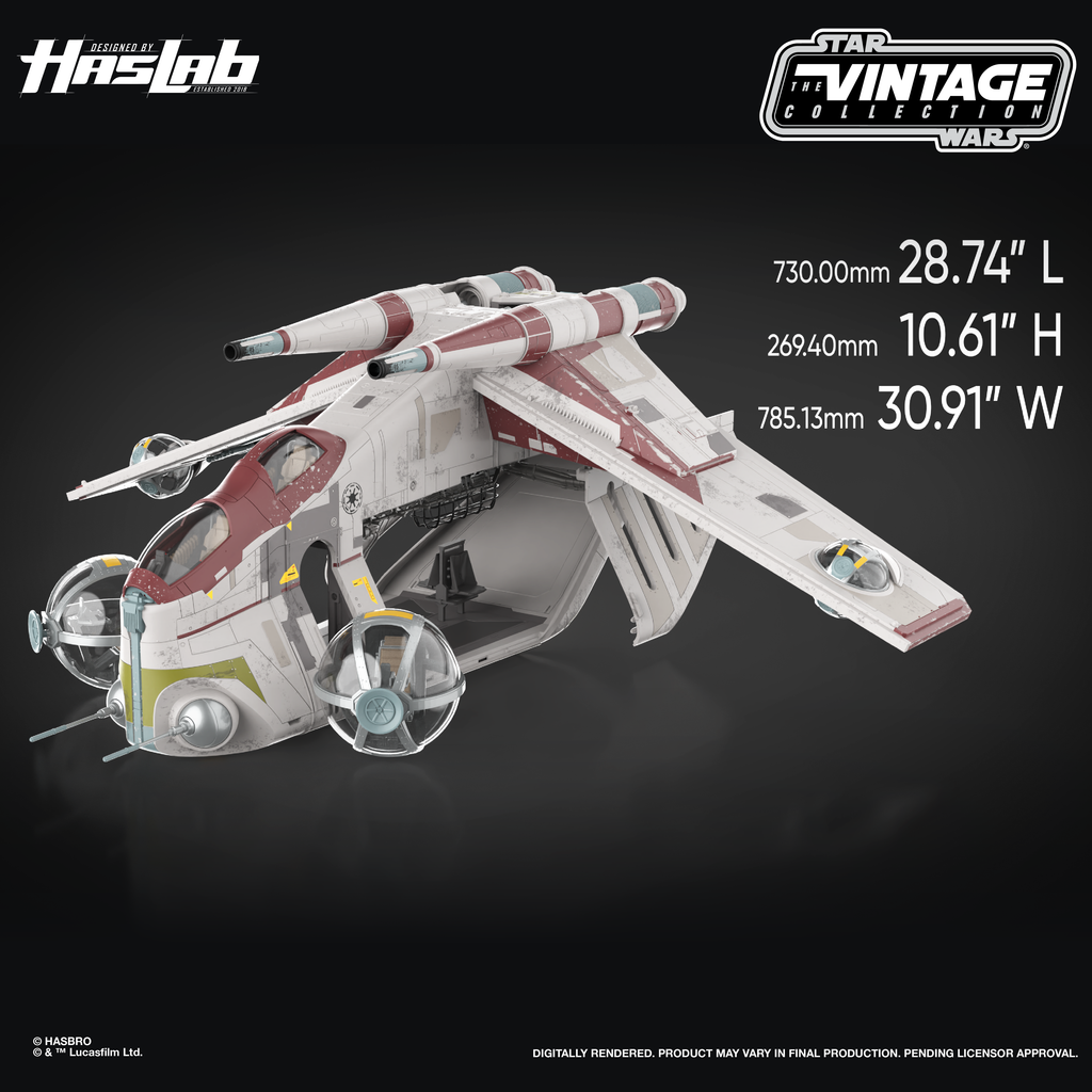 Pré-venda - Nave LAAT Low Altitude Assault Transport  - Star Wars Vintage Collection Haslab - Hasbro
