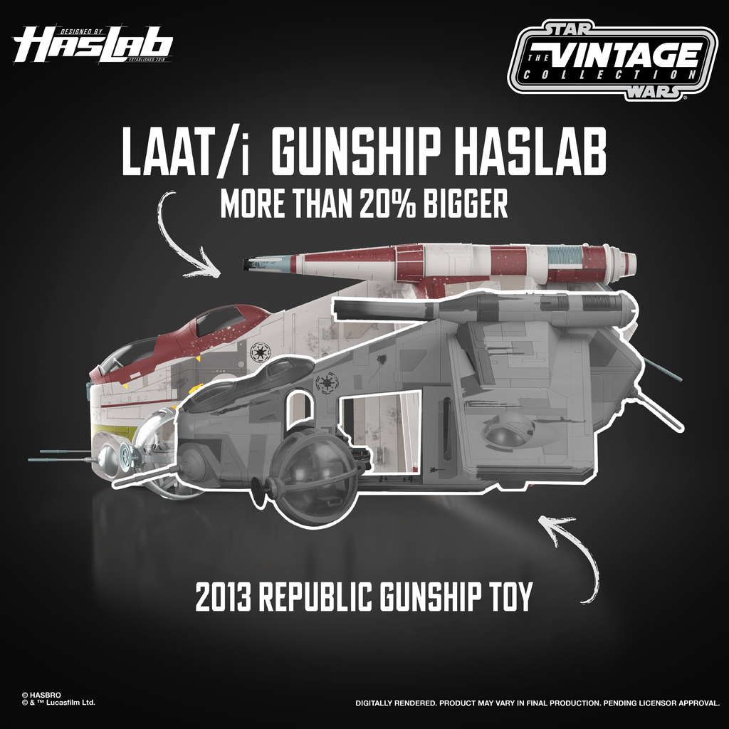 Pré-venda - Nave LAAT Low Altitude Assault Transport  - Star Wars Vintage Collection Haslab - Hasbro