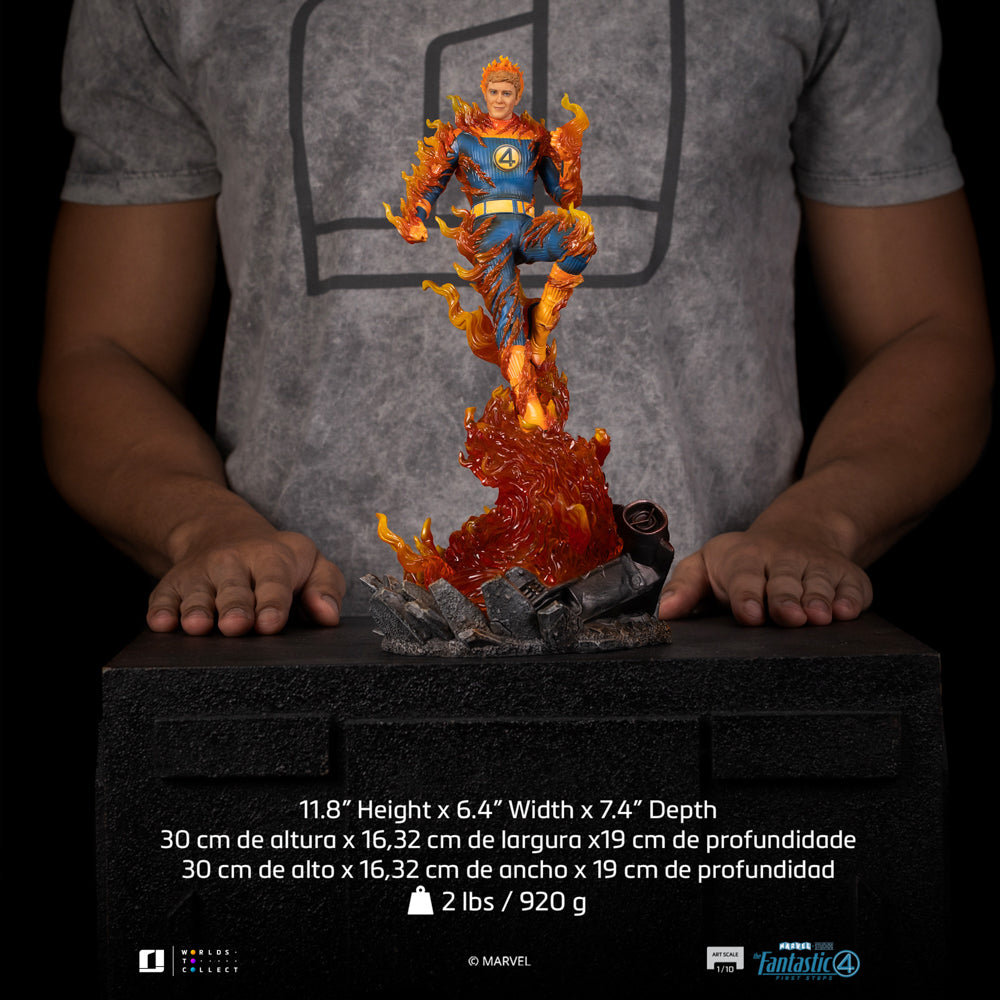 Estátua Human Torch (Blue Suit Variant) - Fantastic Four - Art Scale 1/10 - Iron Studios