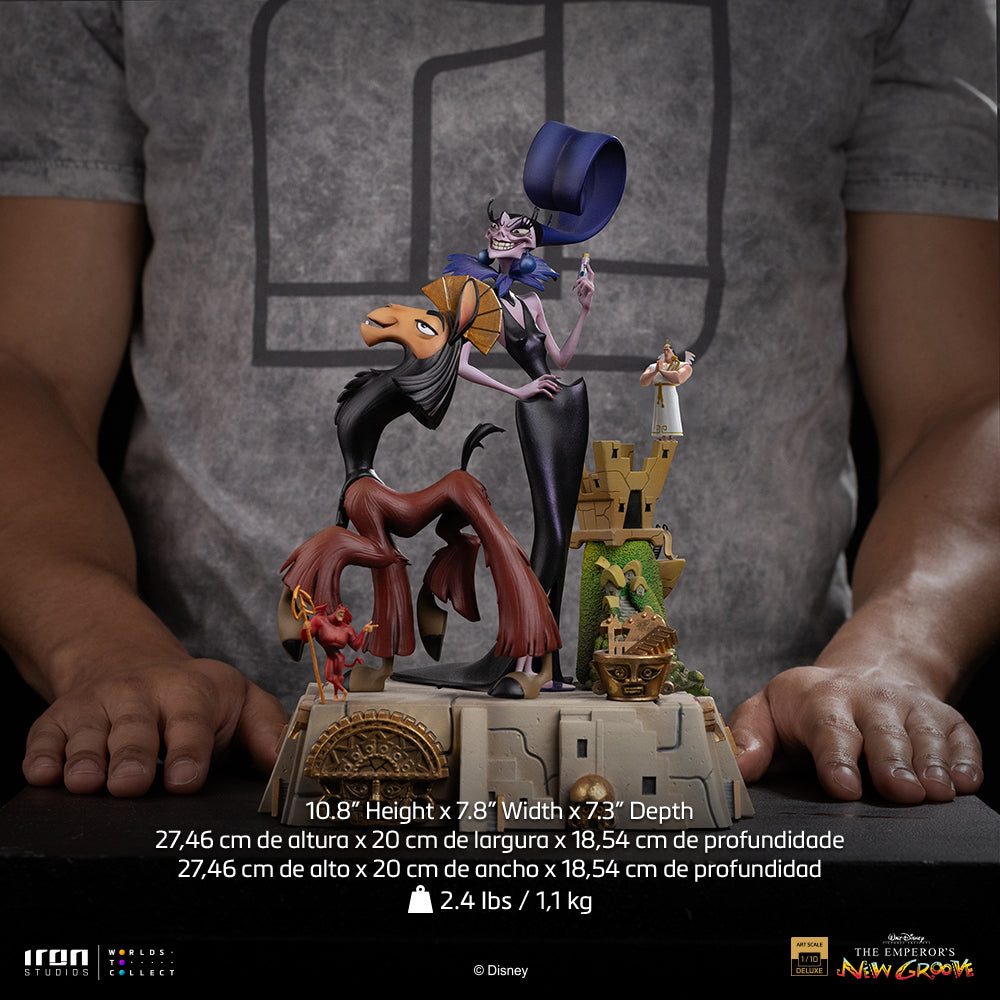 Voucher Pré-venda - Estátua Kuzco & Yzma – A Nova Onda do Imperador – Deluxe Art Scale 1/10 – Iron Studios