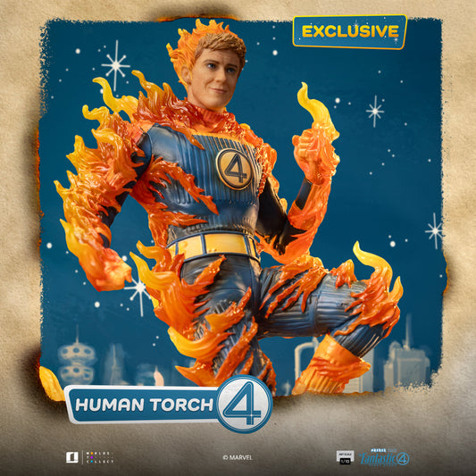 Estátua Human Torch (Blue Suit Variant) - Fantastic Four - Art Scale 1/10 - Iron Studios