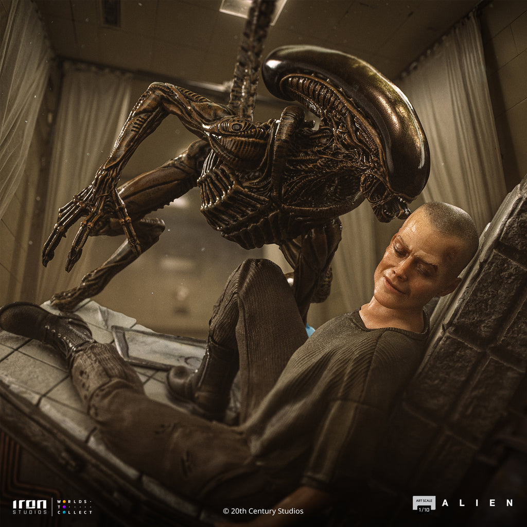 Estátua Ellen Ripley and Dog Alien - Alien 3 - Art Scale 1/10 - Iron Studios