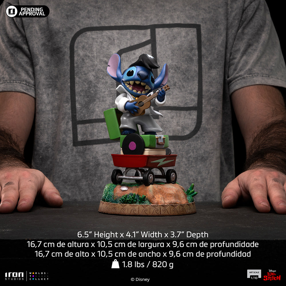 Estátua Stitch Rei do Rock - Disney Classics - Art Scale 1/10 - Iron Studios