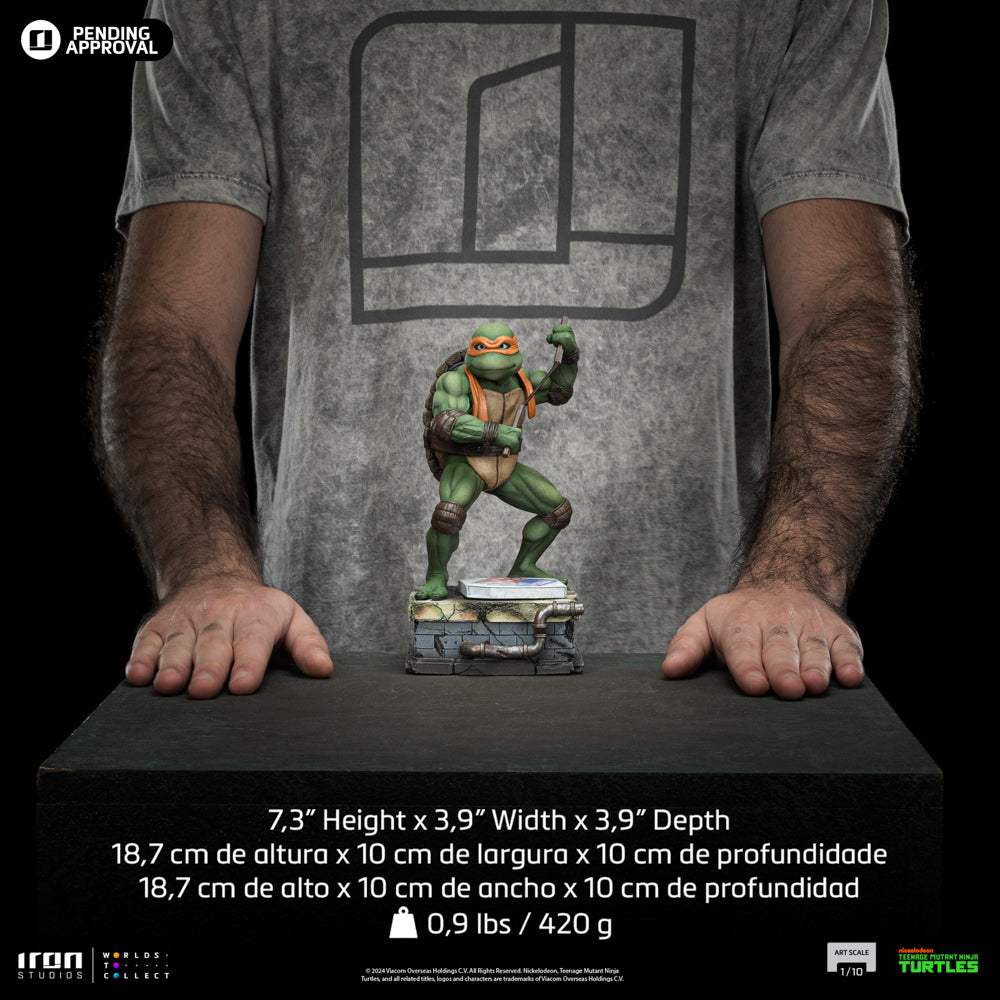 Estátua Michelangelo - As Tartarugas Ninja - Art Scale 1/10 - Iron Studios