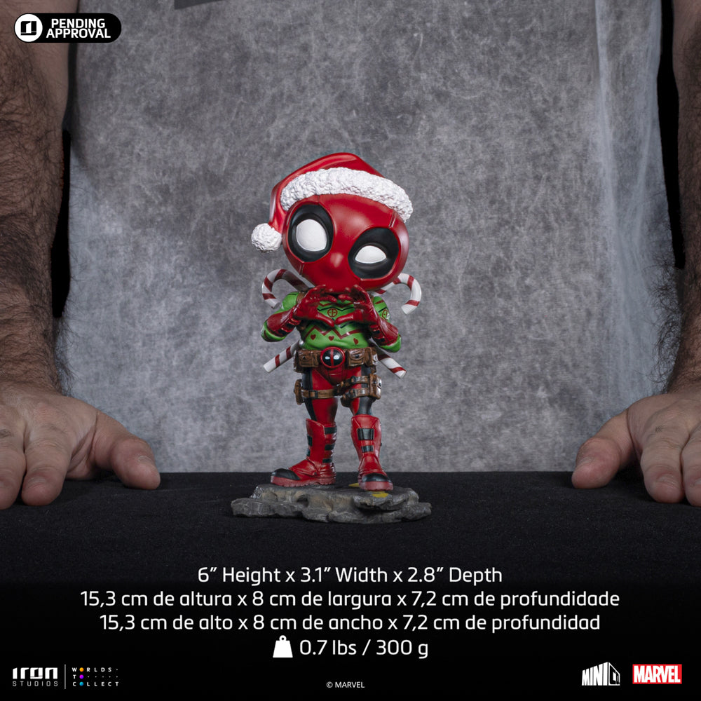 Estátua Deadpool Holidays Ver - Marvel Comics - MiniCo - Iron Studios