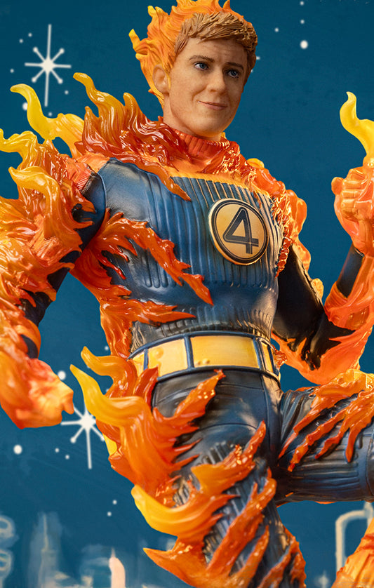 Voucher Pré Venda - Estátua  Human Torch (Blue Suit Variant) - Fantastic Four - Art Scale 1/10 - Iron Studios