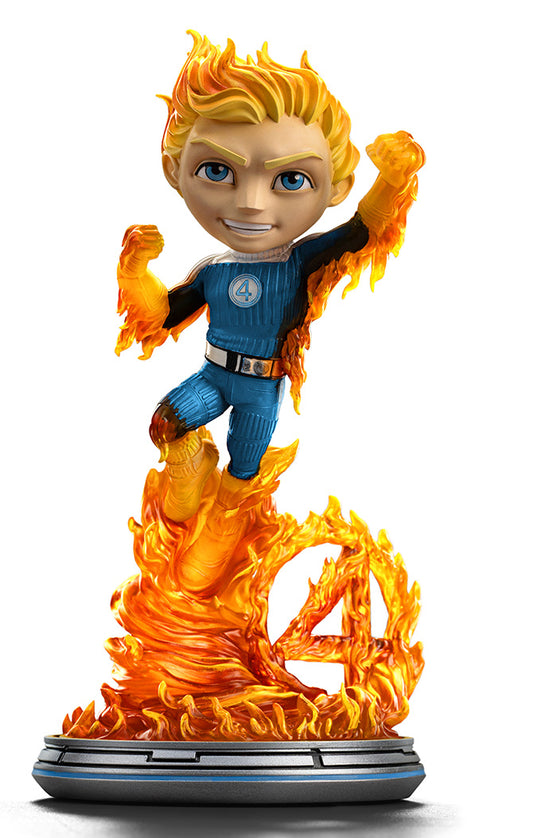 Voucher Pré Venda - Estátua  Human Torch (Blue Suit Variant) - Fantastic Four - Minico - Iron Studios