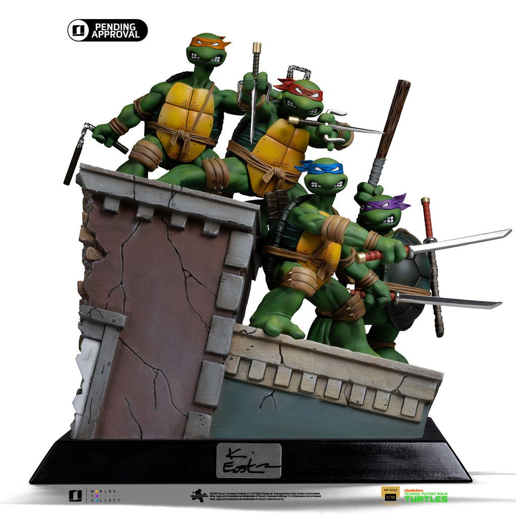 Estátua TMNT 1st Cover Set (Kevin Eastman Signed Ver.) - Teenage Mutant Ninja Turtles - Art Scale 1/10 - Iron Studios