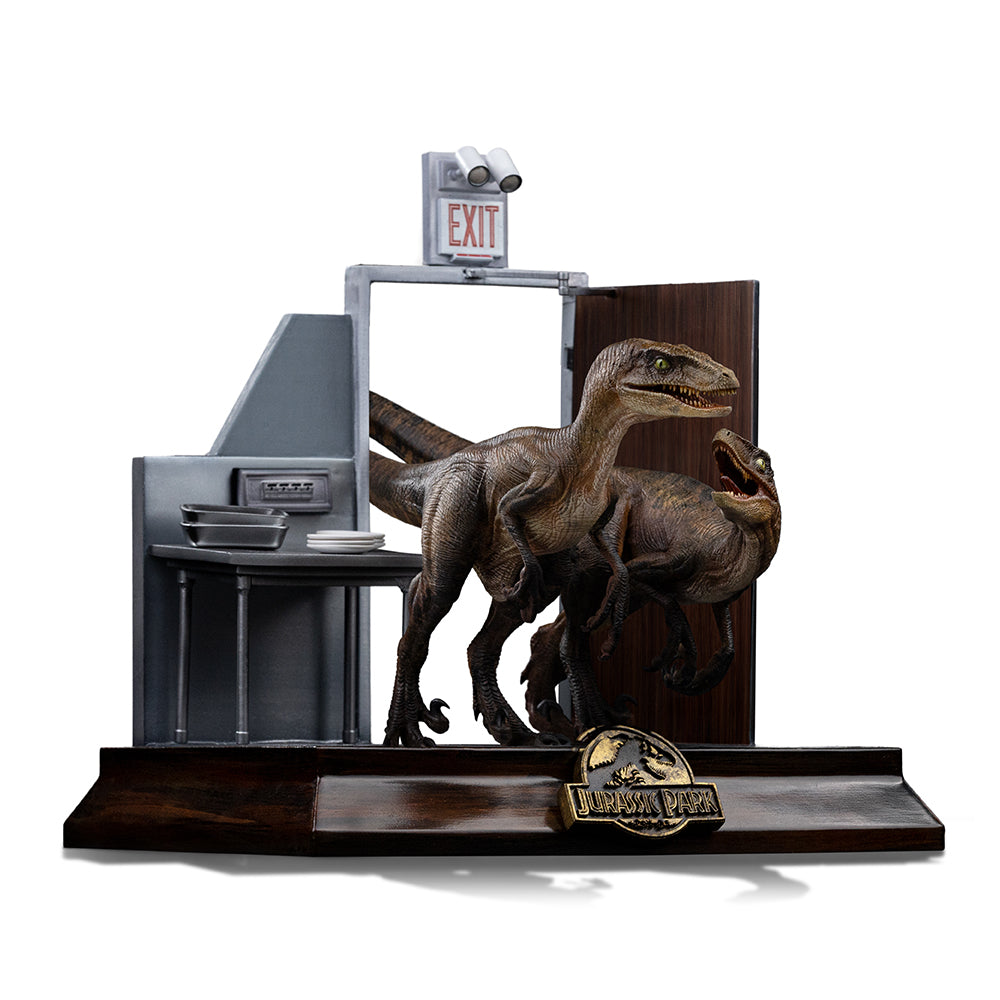 Voucher Pré-venda - Estátua Raptors at the Kitchen’s Door – Jurassic Park – Art Scale 1/10 – Iron Studios