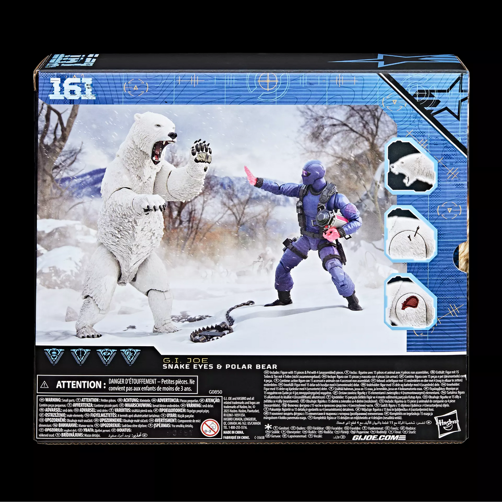 Pré-venda - Pack Snake Eyes & Urso Polar - G.I. Joe Classified - Hasbro